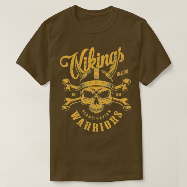 Camiseta guerreiros escandinavos vikings (Frente do Design)