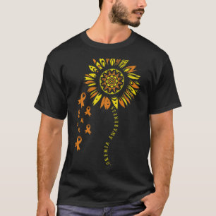 Camiseta Guerrerreiro da Leucemia Flor de Fita Laranja Cons