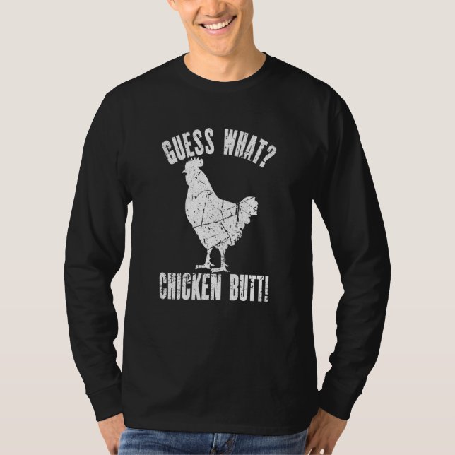 Camiseta Guess What Chicken Butt Distressed Chicken  3 (Frente)