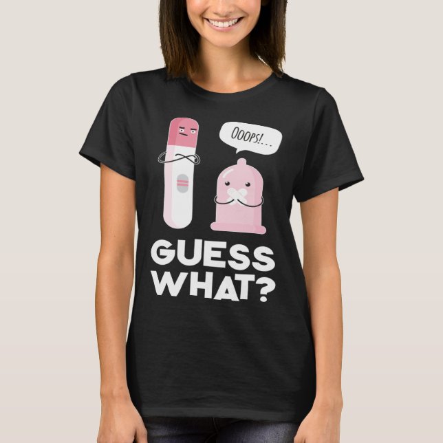 Camiseta Guess what  Pregnancy Announcement & Pregnancy Tes (Frente)