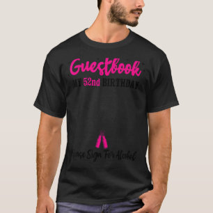 Camiseta Guestbook 52º Mulher do Homem de Aniversário 52 An