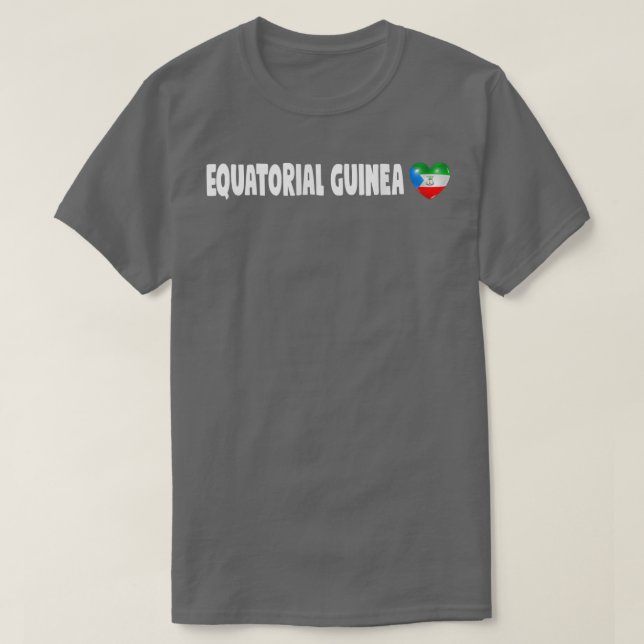 Camiseta Gui Equatorial do Orgulho Cardíaco na Guiné Equato (Frente do Design)