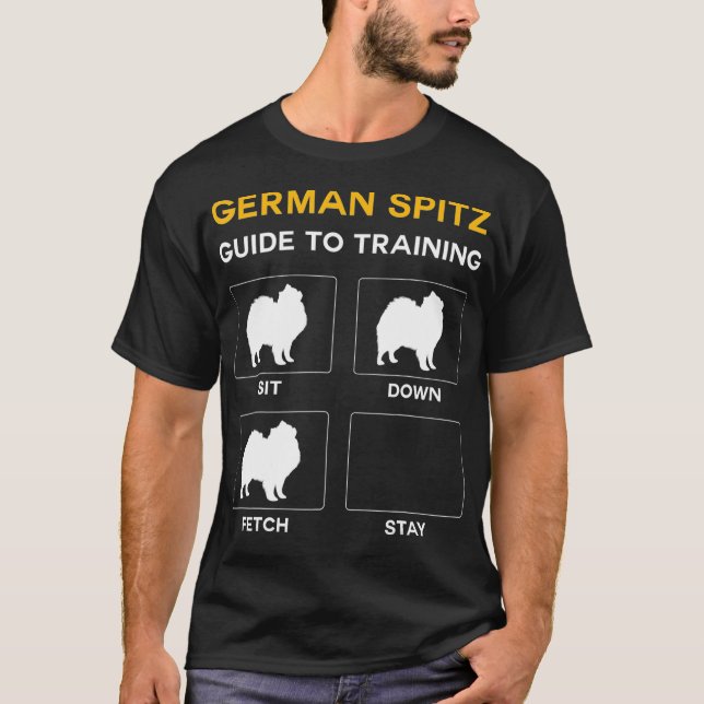 Camiseta Guia Alemão De Spitz Para Treinar Cão De Obediênci (Frente)