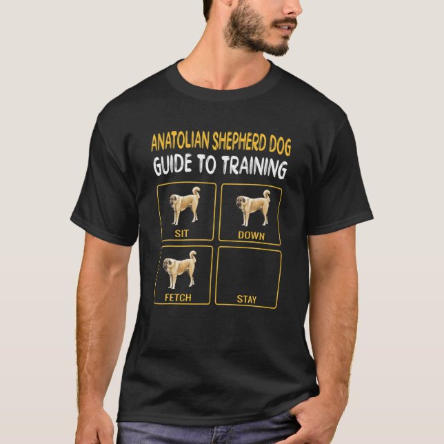 Camiseta Guia Anatólico De Cachorro De Pastor Para Treinar  (Frente)