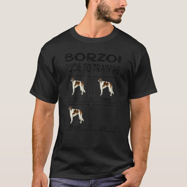 Camiseta Guia Borzoi Para Formação De Obediência Aos Cães (Frente)