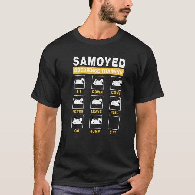 Camiseta Guia De Cães De Formação De Obediência Samozada Pa (Frente)