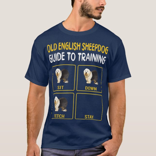 Camiseta Guia De Cão Para Treinamento Em Inglês Antigo (Frente)