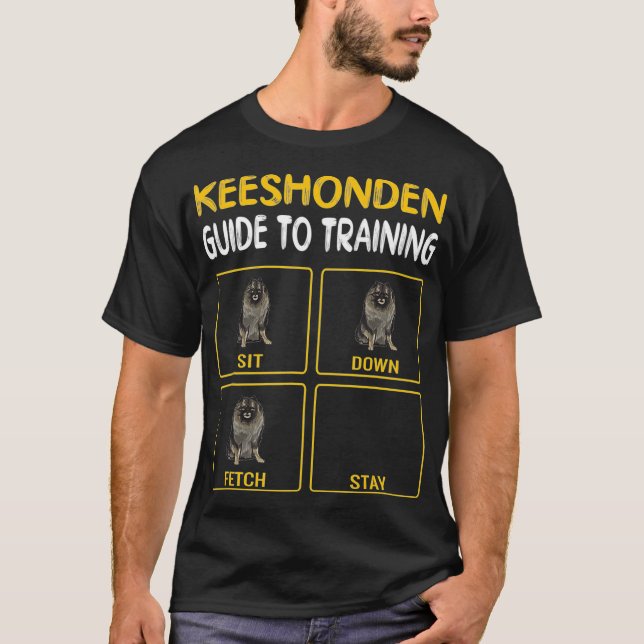 Camiseta Guia De Keeshond Para Treinar Obediência De Cães (Frente)