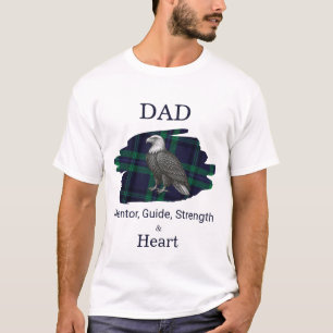 Camiseta Guia de Pai Mentor Força & Coração Águia Xadrez az