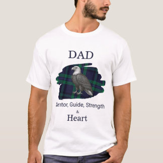 Camiseta Guia de Pai Mentor Força & Coração Águia Xadrez az