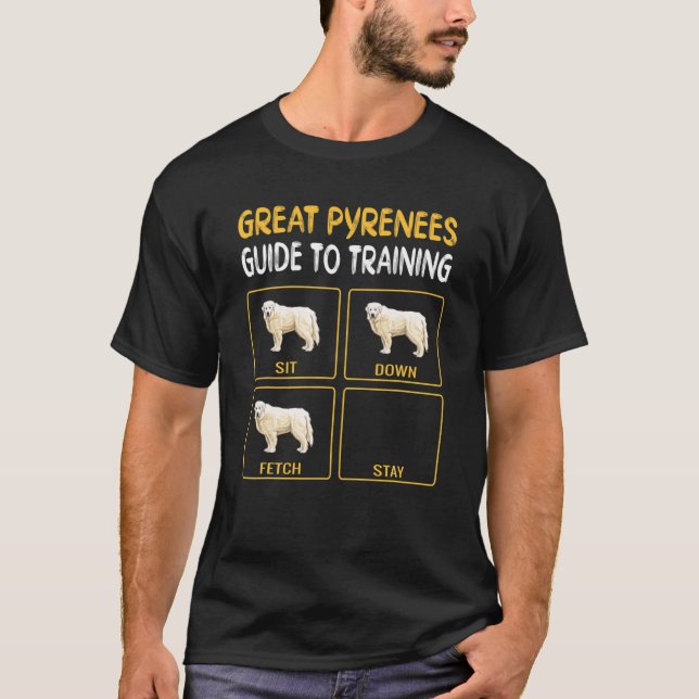 Camiseta Guia De Pirenéus Do excelente Para Treinar A Obedi (Frente)