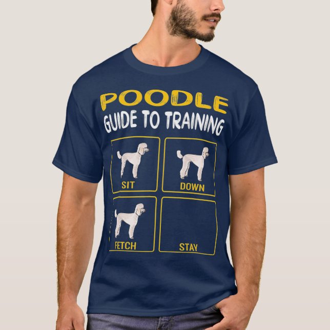 Camiseta Guia De Poodle Para Treinar Obediência De Cães (Frente)