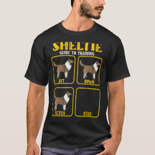 Camiseta Guia de treinamento de cães-pastor Sheltie Mo