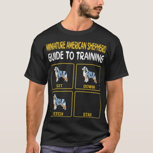 Camiseta Guia De Treinamento Do Miniatura American Shepherd (Frente)