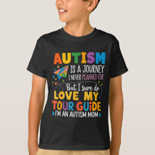 Camiseta Guia de Viagem Conscientização da Mãe Autismo