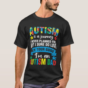 Camiseta Guia de Viagem do Autismo Mãe de Suporte Consciênc