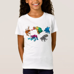 Camiseta Guia Definitivo de Rãs - Seis Rãs Arco-Íris