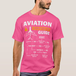 Camiseta Guia Divertido de Solução de Problemas de Aviação