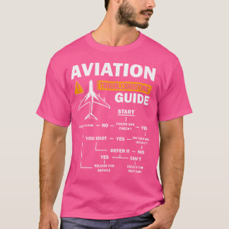 Camiseta Guia Divertido de Solução de Problemas de Aviação