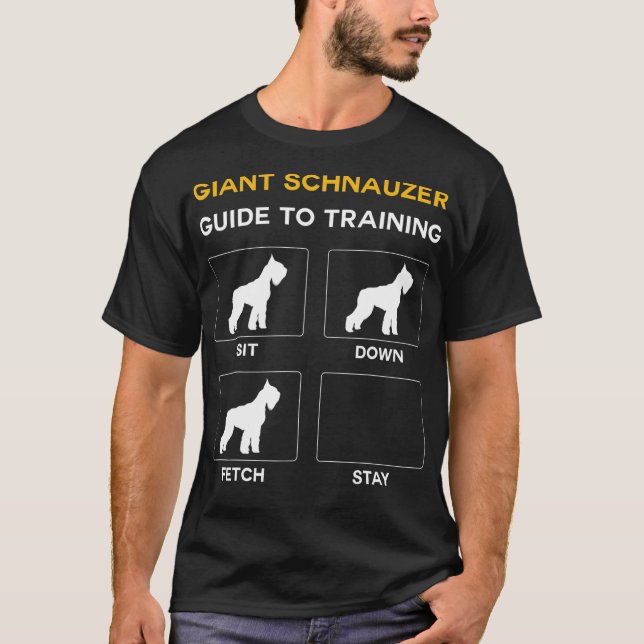 Camiseta Guia Do Giant Schnauzer Para Treinar A Obediência  (Frente)