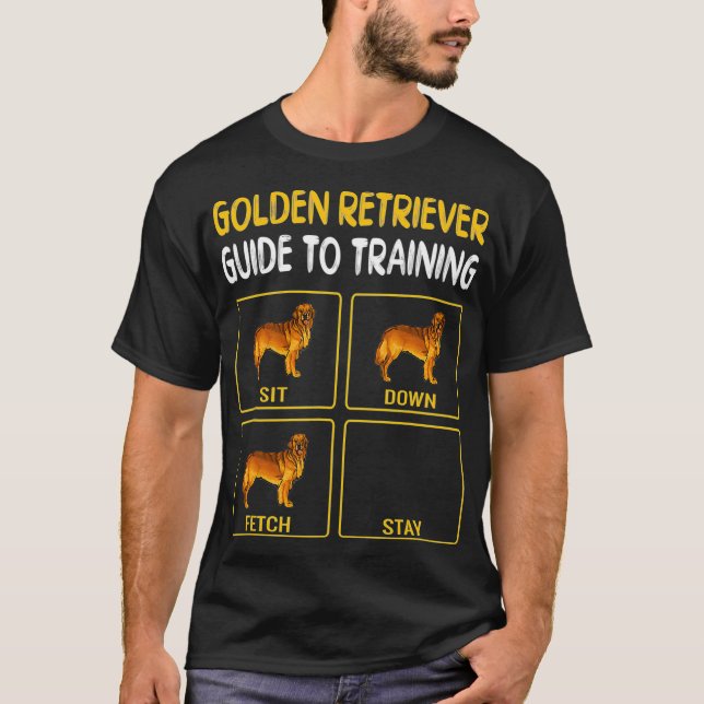 Camiseta Guia Do Retriever De ouros Para Treinar A Obediênc (Frente)