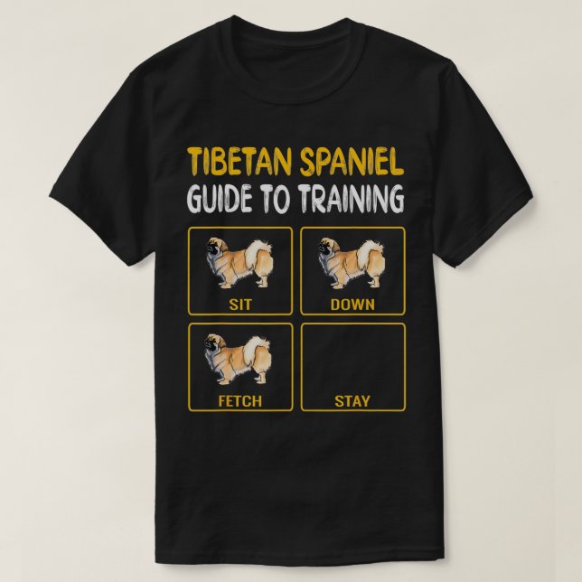 Camiseta Guia Espanhol Tibetano Para Treinar Obediência Aos (Frente do Design)