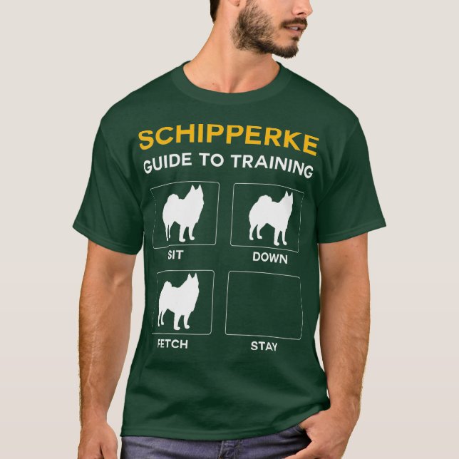 Camiseta Guia Schipperke Para Formação De Cães Obedientes (Frente)