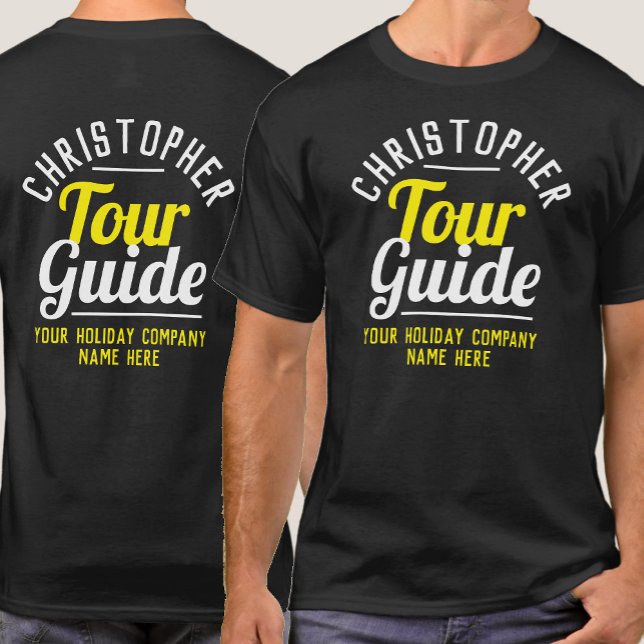 Camiseta Guia Tour T-Shirt Impresso em Ambos os lados (Criador carregado)