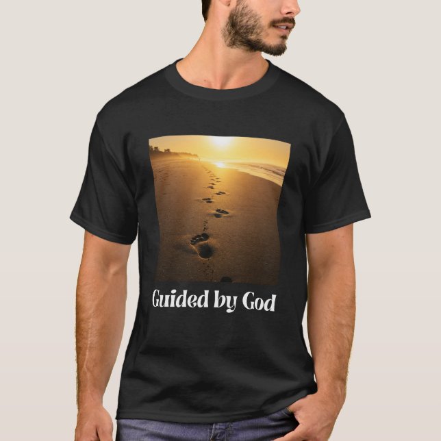 Camiseta Guiado por Deus - Passos da Fé (Frente)