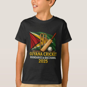Camiseta Guiana Críquete Caribenho 2025 Limites E Canal