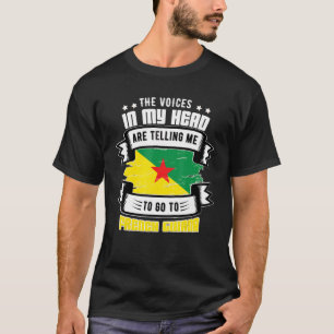 Camiseta Guiana Francesa Na Minha Cabeça