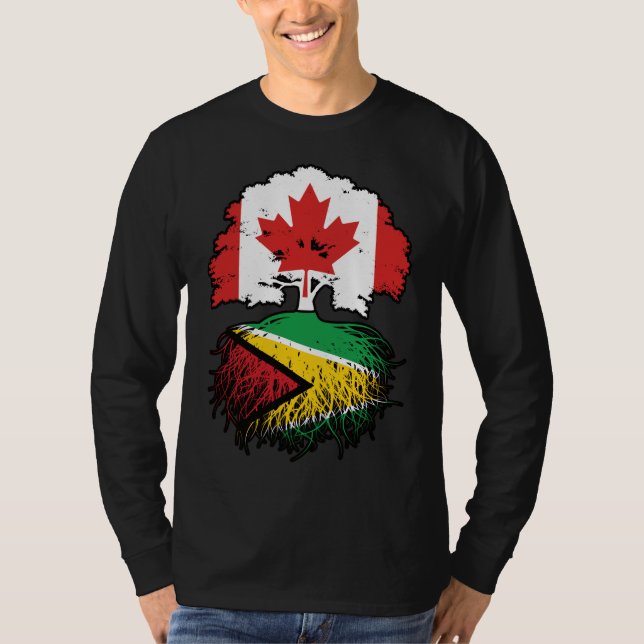 Camiseta Guiana Guiana Guiana Canadense Canada Tree Roots F (Frente)