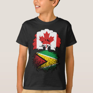 Camiseta Guiana Guiana Guiana Canadense Canada Tree Roots F
