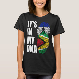 Camiseta Guianês E Basotho Misturam DNA Heritage Flag