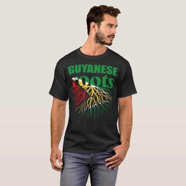 Camiseta Guianês enraíza o Tshirt orgulhoso do presente do (Frente Completa)