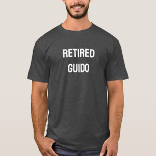 Camiseta Guido aposentado, engraçado, piada pai, humor, sar