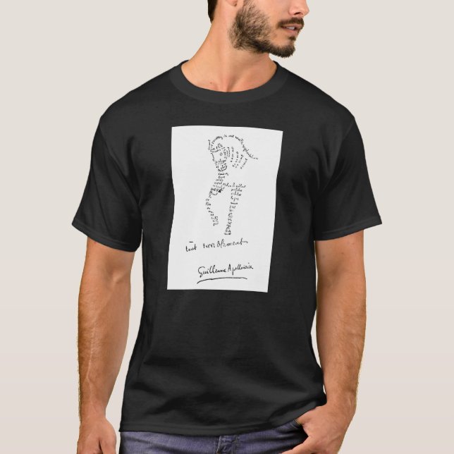 Camiseta Guillaume Apollinaire, Calligramme Cheval (Frente)
