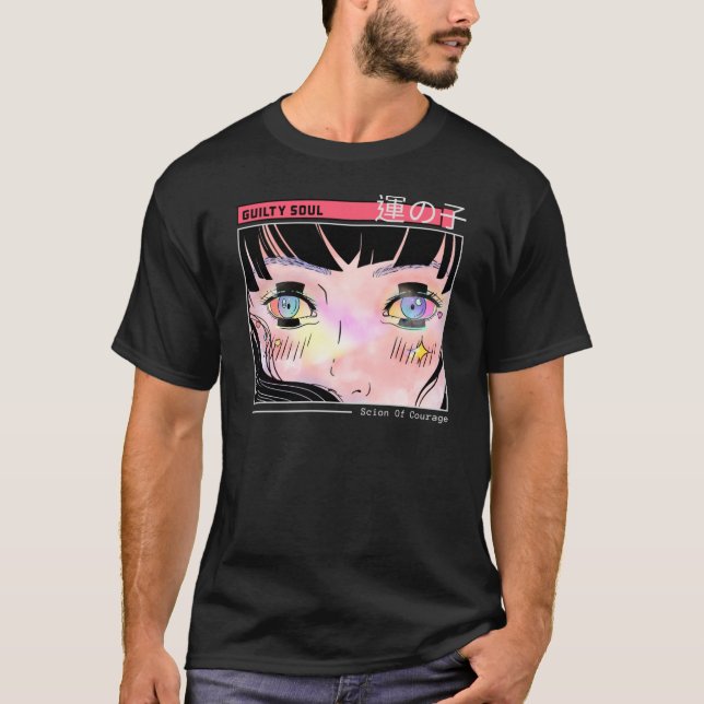Camiseta Guilty Soul Starry Eyes Manga Trabalho de arte (Frente)