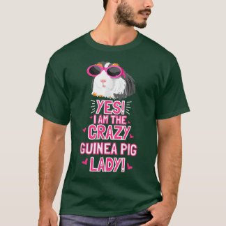 Camiseta Guiná Louca Presente de Iva de Vestuário Guiné Pig