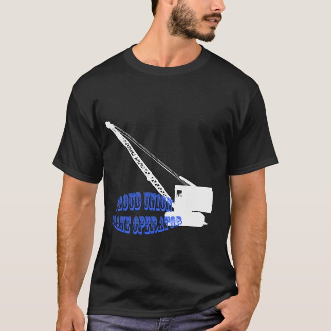 Camiseta Guindaste de esteira rolante orgulhoso do operador (Frente)