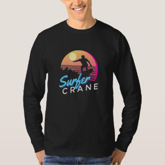 Camiseta Guindaste de Surfista Vintage Estilo de Verão Vint