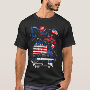 Camiseta Guindaste Escavadeira Caminhão Construção 4 De Jul