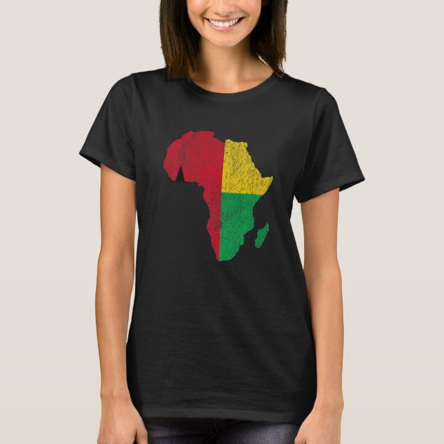 Camiseta Guiné-Bissau Bandeira África Continente Presente n (Frente)