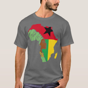 Camiseta Guiné-Bissau Bandeira África Mapa Patrimônio Étnic