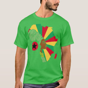 Camiseta Guiné-Bissau Bandeira África Mapa Patrimônio Étnic