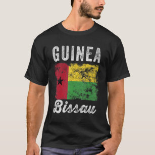 Camiseta Guiné Bissau Pavilhão Vintage Homens Mulheres Biss