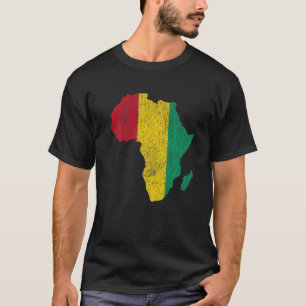 Camiseta Guiné Flag Africa Continente Silhouette Gift for G
