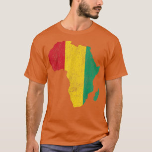 Camiseta Guiné Flag Africa Continente Silhouette Gift for G
