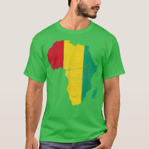 Camiseta Guiné Flag Africa Continente Silhouette Gift for G