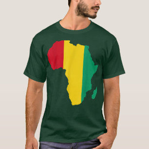Camiseta Guiné Flag Africa Continente Silhouette Gift for G